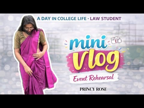 Event Rehearsal Day in a Saree | Sleep-Deprived but Excited! | Mini Vlog | day 7