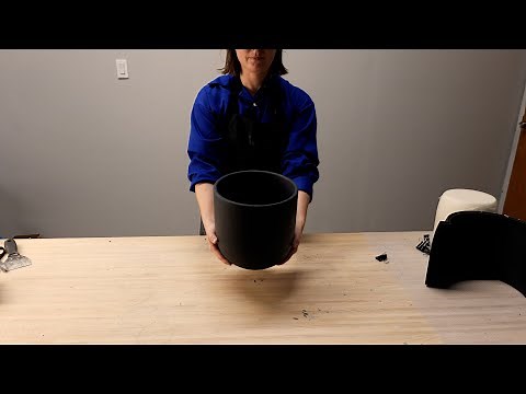 Cast a DIY Concrete Planter from a silicone mold with me. It is huge, an 8" Tulip.