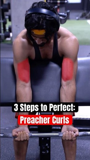 3 Steps to Perfect: Preacher Curls ⚠️ #biceps