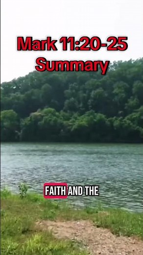 Mark 11:20-25 Summary #bible #biblestudy #biblesummary #dailydevotion #devotional