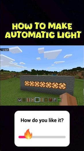 how to make automatic light #minecraft