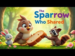 The Sparrow Who Shared Kindness Story for Kids Sharing Animation for Preschoolers |MiniMindz