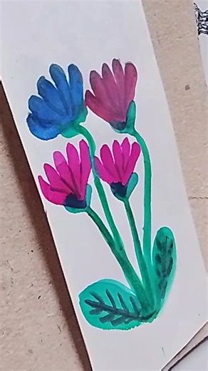 Easy Aesthetic Flower Drawing 🌸 | Simple Watercolor Style Art for Beginners
