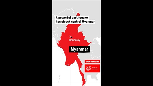 Myanmar: In a country already facing a severe humanitarian crisis, with millions displaced by conflict and instability, the scale of the recent earthquake in Myanmar is unprecedented. We urgently need your support to provide emergency food, shelter, and medical care as soon as possible. Donate to the DEC Myanmar Earthquake Appeal now. https://bit.ly/4ligWzO | ActionAid UK