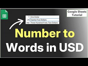 How to Convert Number to Words in USD in Google Sheets