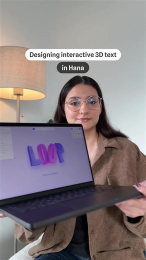 Designing a 3D text interaction in Hana ✨ Remix this design in the Discovery section in-app! ➡️ app.spline.design #3Ddesign #typography #3danimation #designtips #designtok