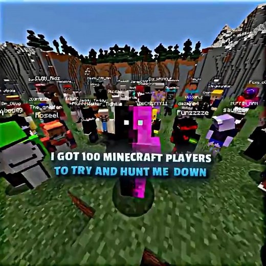 Speedrunner vs 100 Hunters..🗿 (Paid actors) #minecraft #shorts