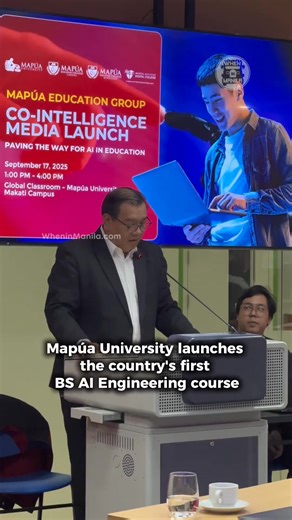 5.9K views · 22 reactions | Are you ready for AI engineers? Mapúa University's President and CEO Dr. Dodjie Maestrecampo officially announces that the university will now offer the country's first BS in AI Engineering course. | When In Manila | Facebook