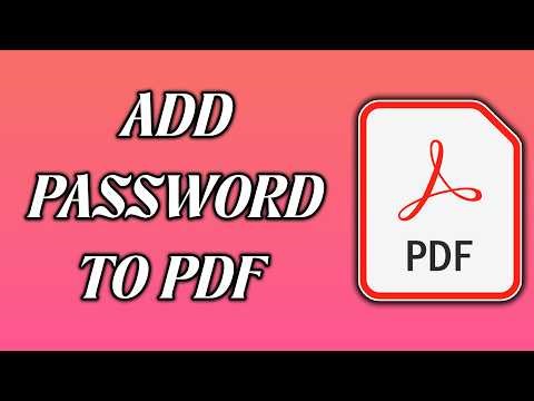 How To Add Password To PDF | How to Put a Password to a PDF (Protect Your PDF File)