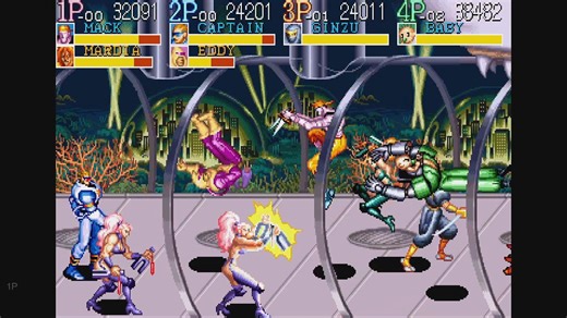 儿女本地4人合作《名将刀手》通关流程+官方设定原画图集 Captain Commando 卡普空在1991年出的横版过关街机名作。游戏背景是科幻的2026年