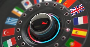 Learn English. Online learning language or choice  English language concept. Online translator.