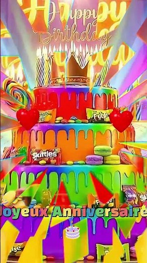 Joyeux anniversaire en français version sucré et pop !
