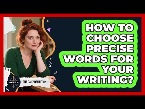 How To Choose Precise Words For Your Writing?