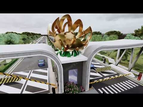 Modern Entrance Gate Design | 3D Architectural Visualization | Township/Residential Project