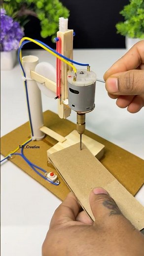 Homemade pressure drill machine with Dcmotor #youtubeshorts #motorbuilding #dcmotor #tech #diy