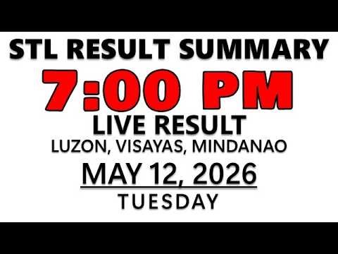 STL Result Today 8PM Draw May 12, 2026 - STL Luzon, STL Visayas, STL Mindanao - STL LIVE