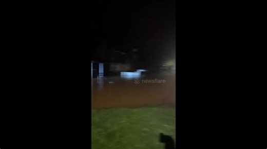 Flooded pub in Abergavenny due to Storm Claudia. Depth over 3 feet.