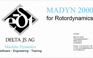 MADYN 2000 转子动力学介绍