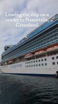 Leaving our CRUISE SHIP on a tender to Nanortalik in Greenland #cruiseship #cruise #emeraldprincess