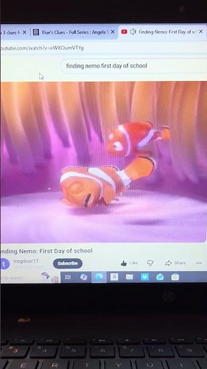 Disney Pixar’s Finding Nemo Father & Son Wake Up For School With One Eye Scene