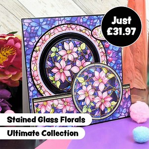 Get your hands on the Stained Glass Florals Ultimate Collection, featuring a range of bright, elegant flowers🌻 🌺 For just £31.97 you'll receive the full topper collection, co-ordinating inserts & matching picture perfect pad 🤩 https://tinyurl.com/5n9ycuvh | Hunkydory Crafts