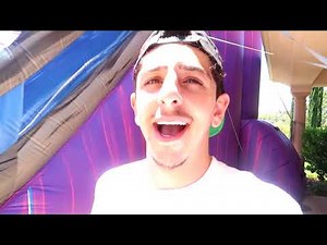 *WORLD RECORD* BIGGEST BACKYARD WATER SLIDE EVER!!