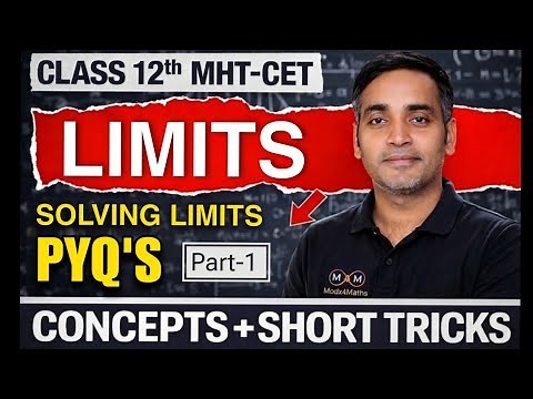 Limits PYQ Solving | MHT CET Maths Previous Year Questions (Part-1) #mhtcetpyqs #mhtcet #limits