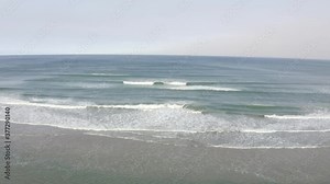 Drone of waves crashing on the Oregon coast. Canon beach oregon. 4k aerial