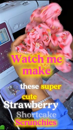 14 reactions · 12 comments | Strawberry Shortcake scrunchies made from a Hobby Lobby bandana ✨The new scrunchie-making technique I learned? GAME. CHANGER. My scrunchies look fuller, smoother, and way more professional now! I learned this technique from Crafty Gemini and baby… I’m using it EVERY time ‼️ How did I do? Would y’all like to see more content like this?  #highlight #everyonefollowers #scrunchies #handmadewithlove | Miesha Smiley | Facebook