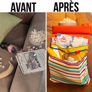 Nous allons vous montrer à quel point il est facile de réaliser un rangement pour votre canapé. | Femme Heureuse