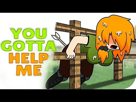 Cartoon: steve, you gotta help me i'm stuck! Minecraft Meme.
