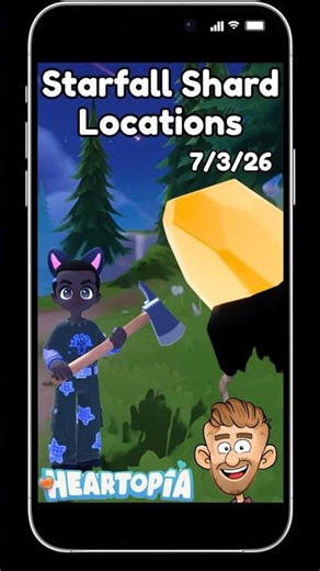 7/3/26 Starfall Shard Locations Map Only Guide in Heartopia!