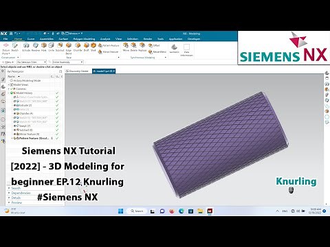 Siemens NX Tutorial [2022] - 3D Modeling for beginner EP.12 Knurling