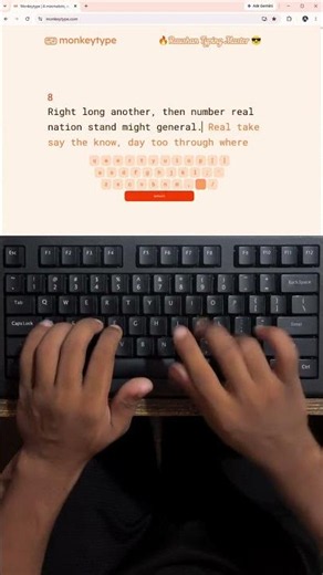94 WPM Fast Typing Speed with 100% Accuracy #monkeytype #typingtest #asmr #raushantypingmaster