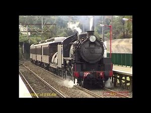 Australian steam locomotive 5910 - Heritage Pullman cars - Cowan - June 1998
