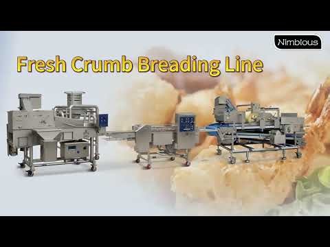 Industrial Nimblous Breading System | Fresh Wet Crumb Coating for Nuggets & Seafood