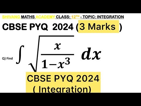 Q) Integration ∫ √(𝒙/(𝟏−𝒙^𝟑 )) 𝒅𝒙 #class12 #maths#integration #class #integrationclass12