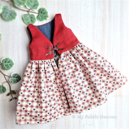 Doll Dress Pinafore PDF Sewing Pattern for 40cm/16" Dolls. Fully Lined and Reversible by My Fabric Heaven - Etsy