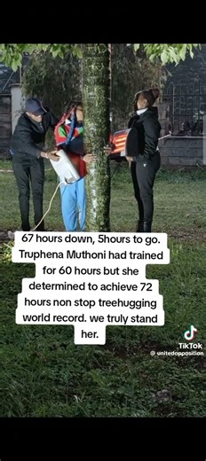 She hugged a tree for 72 hours no food no water, find out why😳#treehugger#viral#kenyatrending