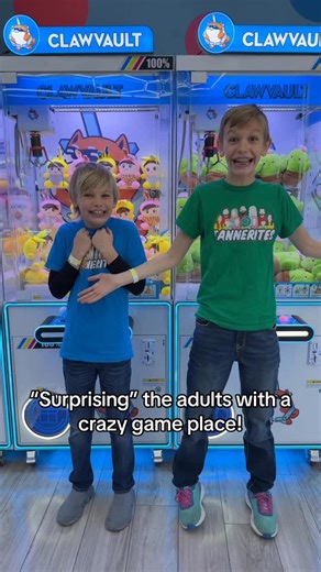 The YAWI Family on Instagram: "The boys weren’t sure if they could get us to go to the new claw vault, so they were sneaky about it. They could’ve just asked 🤷🏼‍♀️ Do YOU like playing games? #YouAREworthit #funny #family #joke"