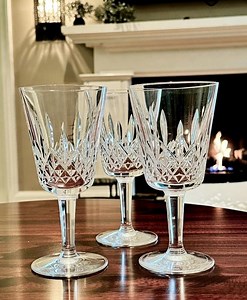 Waterford Crystal Glasses - Lismore 8oz Water/wine Goblet Set of 3 - Etsy