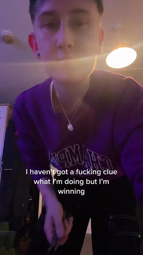 Fun Dance Moves in a Champion Sweatshirt