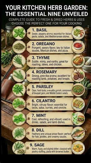 9 ESSENTIAL Herbs Every Home Cook NEEDS! #Shorts