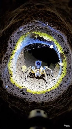 Tiny Camera Enters a Spider Burrow… What Happens Next? 🕷️