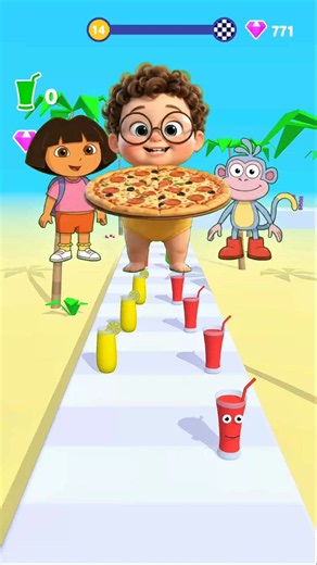 Shinchan Steals the Pizza 😂🍕 Dora & Boots Chase Him! | Funny Cartoon #Shorts