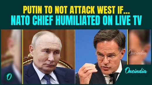 Putin explodes at NATO chief live | Putin taunts Rutte over US strategy and Russia war claims