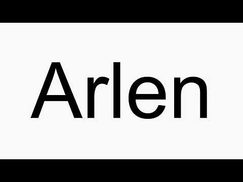 How to pronounce Arlen