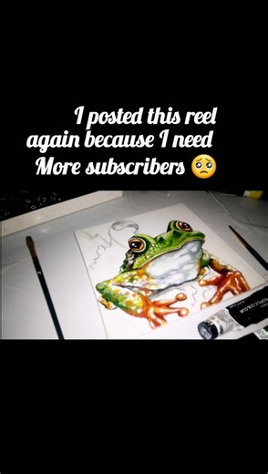 hyperrealistic frog art🐸🌷#art #hyperrealistic #drawing #ytshorts #relatable #shorts #cute
