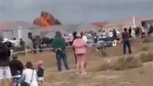 Pilot killed in crash at air show as footage shows moment plane plummets
