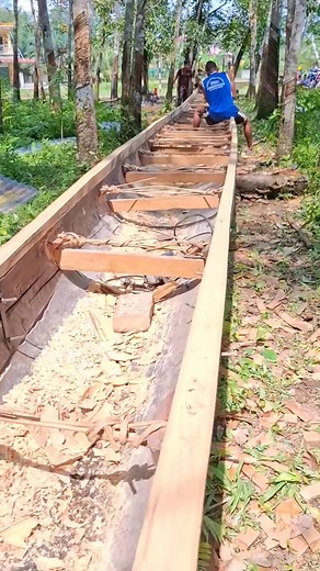We are not just building a boat, we are building hope and connecting islands." The process of making a traditional long boat,#longboat #indonesianboat #woodworking #ontario | Eki April